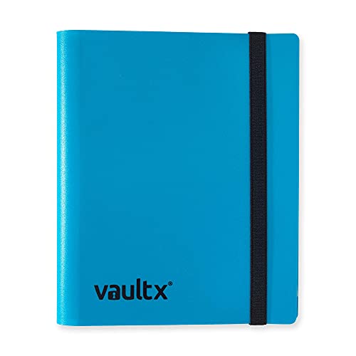 Vault X Binder - Carpeta para Cartas Coleccionables - 4 Tarjetas por Pájina - 160 Bolsillos de Inserción Lateral para TCG (azul)