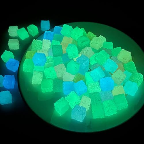 VICASKY Accesorios De Comida para Casa De Muñecas 30 Piezas De Cubo De Azúcar Luminoso En Miniatura Caramelos Falsos Coloridos Que Brillan En La Oscuridad Juguetes De Comida Simulada Cubo