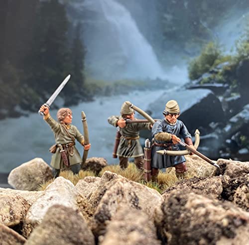 Victrix - Dark Age Archers & Slingers - 36 figuras - Miniaturas de plástico de 28 mm - Edad oscura