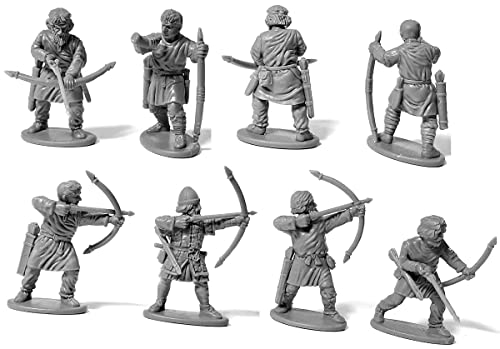 Victrix - Dark Age Archers & Slingers - 36 figuras - Miniaturas de plástico de 28 mm - Edad oscura