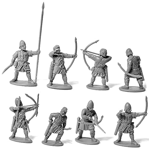 Victrix - Dark Age Archers & Slingers - 36 figuras - Miniaturas de plástico de 28 mm - Edad oscura