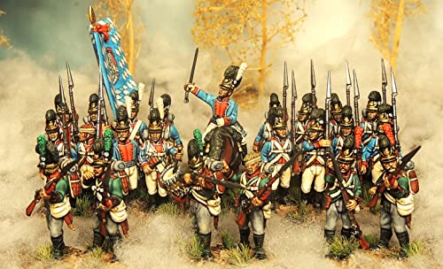 Victrix - Infantería bávara - 58 figuras - Miniaturas de plástico de 28 mm - Guerra Napoleónica