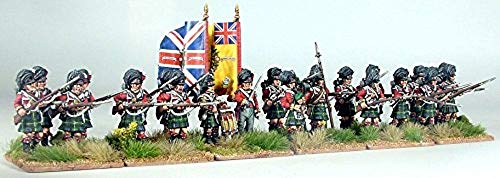 Victrix VX0006 - British Napoleonic Highland Center Companies - Juego De Cajas con 60 Figuras con Banderas - Miniaturas De Plástico De 28 mm Napoleónicas