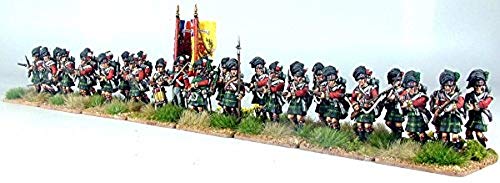 Victrix VX0006 - British Napoleonic Highland Center Companies - Juego De Cajas con 60 Figuras con Banderas - Miniaturas De Plástico De 28 mm Napoleónicas