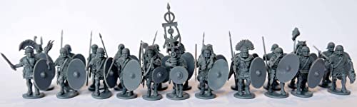 Victrix VXA028 - Infantería Auxiliar Romana Imperial Temprana - Conjunto De 24 Figuras - Miniaturas De Plástico De 28 mm - Guerrero De La Antigüedad