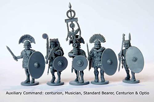 Victrix VXA028 - Infantería Auxiliar Romana Imperial Temprana - Conjunto De 24 Figuras - Miniaturas De Plástico De 28 mm - Guerrero De La Antigüedad