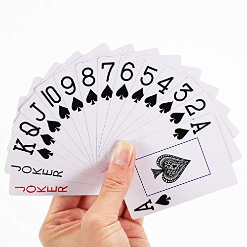 Vinsani Tarjetas de juego de moto, índice estándar de tamaño póker, 4 mazos de cartas (2 rojas y 2 azules), para blackjack, Euchre, Canasta, juego de cartas Pinochle, grado de casino