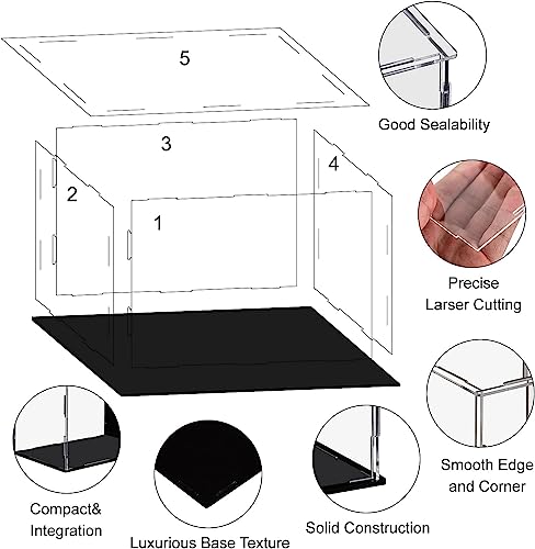 Vitrina acrílica Transparente para Modelo Lego 71374 Famicom, Vitrina a Prueba de Polvo Compatible con Lego 71374 (Modelo Lego no Incluido) B