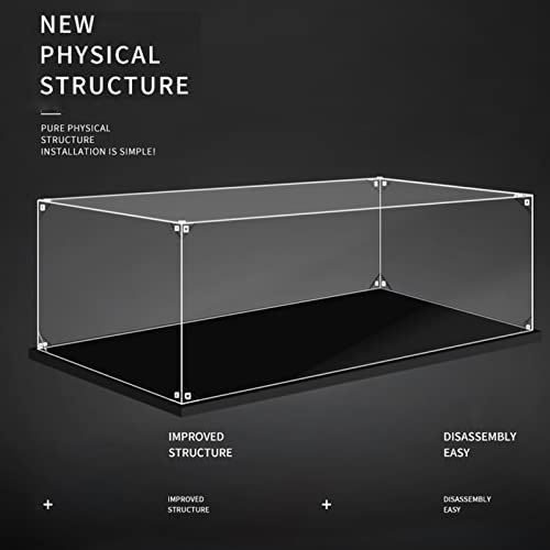 Vitrina de acrílico Transparente for Lego 71712 Templo Imperial de la Locura, Vitrina a Prueba de Polvo Compatible con Lego 71712 (Modelo Lego no Incluido) ( Size : 3MM+Light Board )