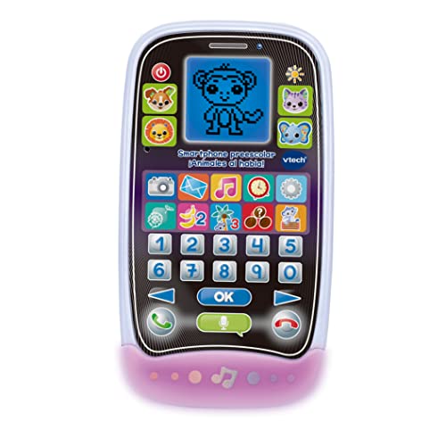 VTech - Smartphone Preescolar Animales al Habla, Teléfono Inteligente Educativo, Juguete para niños +2 años, Versión ESP