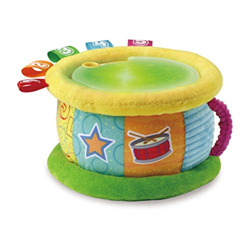 VTech Tambor Luces mágicas | Juguete para bebé +6 Meses | Bilingüe español-inglés | Más de 100 Canciones, melodías, Frases y Sonidos | Versión ESP | Multicolor, Color, único (3480-612547)