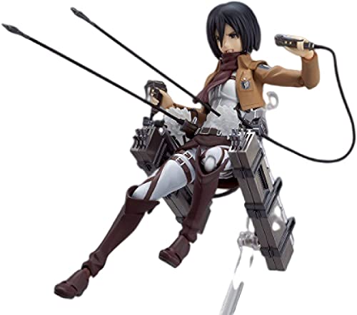 WANSHI Figura de acción de Attack On Titan, Mikasa Ackerman Figura de acción Esculturas Juguetes Modelo Coleccionable Juguete Anime Estatua nendoroid para fanáticos del anime