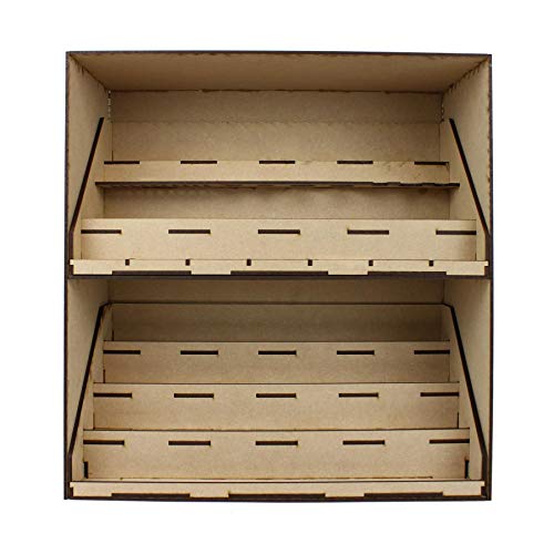 War World Gaming Soporte Organizador para Pinturas – Módulo Apilable con Cajones para Pinturas & Accesorios - Madera DM MDF Stand Organizar Estantería Miniatura Modelismo Seguimiento Envío