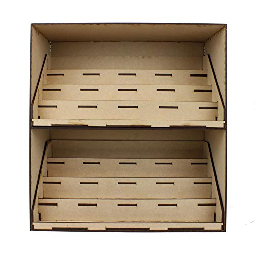 War World Gaming Soporte Organizador para Pinturas – Modulo Apilable con Cajones para Pinturas - Madera DM MDF Stand Organizar Estantería Wargame Miniatura Modelismo Seguimiento Envío