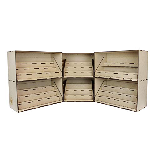 War World Gaming Soporte Organizador para Pinturas – Set 3 – Set Completo - Madera DM MDF Stand Organizar Estantería Wargame Miniatura Modelismo Seguimiento Envío