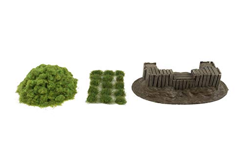 War World Gaming World at War – Parapeto Defensivo de Madera y Kit escénico 28mm – Wargaming, Normandía, WW2, Dioramas