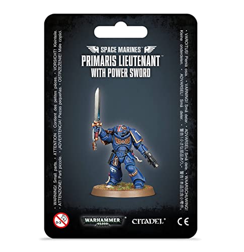 Warhammer 40K Space Marine Primaris teniente con espada de poder