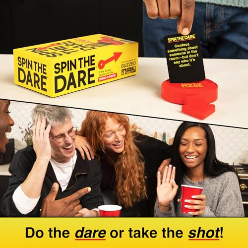 WHAT DO YOU MEME? Spin The Dare - from The Creators of Viral Drinking Game Buzzed, The Adult Theme Summer Party Twist on Truth Or Dare for Backyard BBQ Games