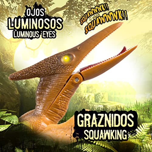 Wild Predators - Pteranodon Mediano, Figuras Dinosaurios Juguetes 3 Años, Dinosaurios Juguetes 4 Años, Dinosaurios Juguetes 5 Años, Dinosaurios Juguetes 6 Años