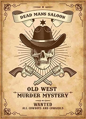 Wild West Cowboy Murder Mystery Host Your Own Game Kit - Versión digital Inglés Medio 4 - 20 jugadores