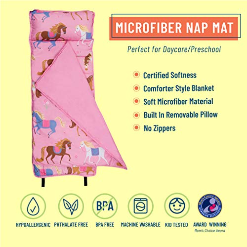 Wildkin Microfibra Siesta Mat con la Almohadilla para el niño niños y niñas, tamaño guardería y Preescolar, Patrones coordenada con Nuestras loncheras y Mochilas