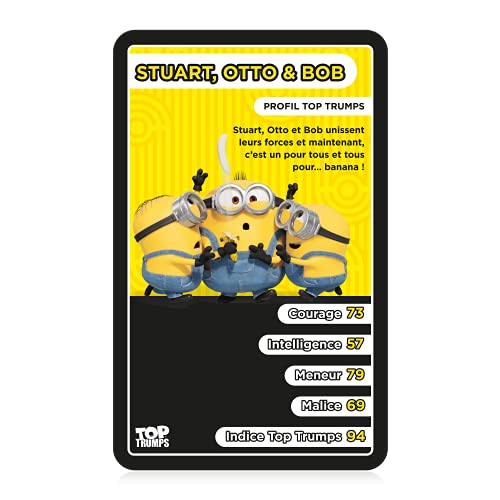 Winning Moves- Top Trumps Les Minions – Juego de Cartas – versión Francesa, Color 2 (WM00247-FRE-6)