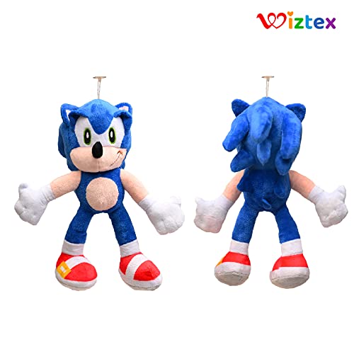 wiztex Juguete de peluche de Sonic el erizo, 28 cm, azul Sonic divertido y cautivador, juguete infantil como juguetes de peluche