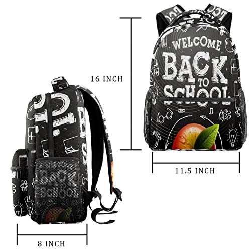 WOSHJIUK Mochila escolar Bolsa de viaje,bienvenida de regreso a la escuela,Mochila para paseo al aire libre Mochila pequeña