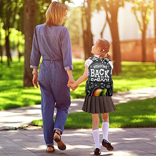 WOSHJIUK Mochila escolar Bolsa de viaje,bienvenida de regreso a la escuela,Mochila para paseo al aire libre Mochila pequeña