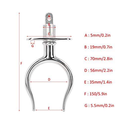 Wosune Tenedor de Paleta para Bote Salvavidas, Horquilla para Paleta de Bote, Accesorios para Balsas de Botes, Horquilla de Paleta para Bote de remos, Varilla Fija, Bote Marino Resistente y