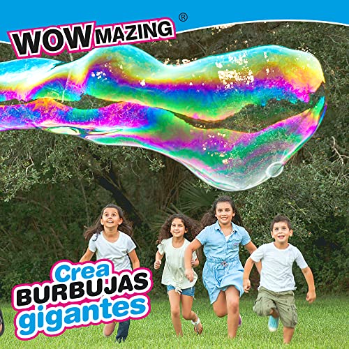 WOWmazing 46996 - Pack 6 sobres de jabón en polvo para hacer pompas, burbujas gigantes, Recambios de jabón, Líquido pompas de jabón, pompa, pompero gigante, burbujas para niños, pompas de jabón, verde