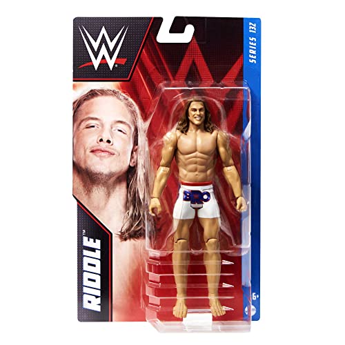 WWE HDD31 Riddle - Figura de acción móvil (15 cm, para Jugar y coleccionar, Juguetes para niños a Partir de 6 años)