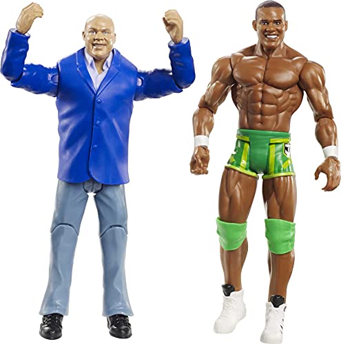 WWE- Pack de 2 Figuras de acción Kurt Angle y Jason Jordan (Mattel GBN52), Multicolor