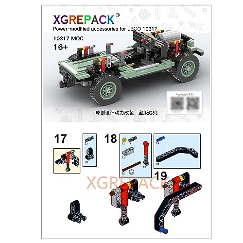 XGREPACK Kit de motor a control remoto para Lego Icons Land Rover Classic Defender 90 10317 Juego de coche MOC Creative DIY Motor Building Set (no incluye modelo de coche)