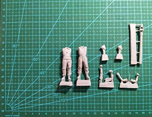 XINGCHANG 1/35 Einer Mehr Uncolor (2 Figuras con Barril) Modelo De Resina De Juguete Figura De Resina En Miniatura Desmontar Sin Pintar