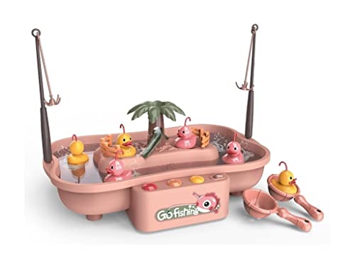 XTURNOS Juego Pesca Al Patito Rosa 20 Accesorios