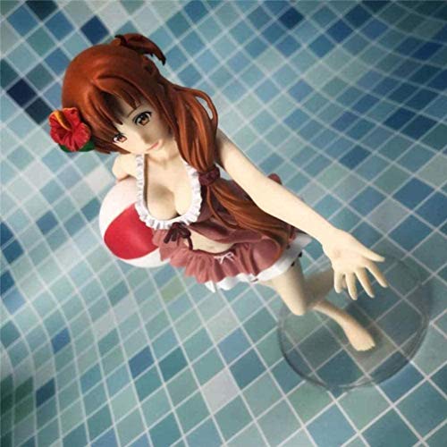 XVPEEN Modelo Anime Sword Art Online Sao Exq Yuuki Asuna Swimsuit Ver. PVC Coleccionable Modelo Muñeca Niños Juguetes 23 Cm