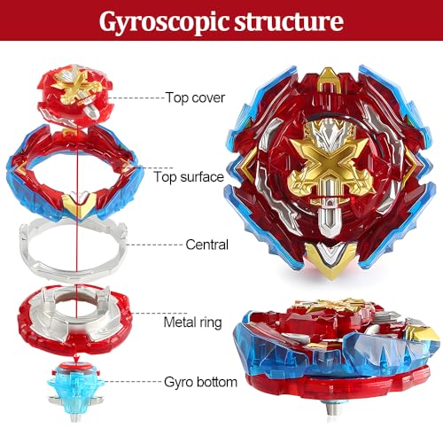 YANGUN Beyblade Metal Fusion, peoncillo Beyblade Metal Fusion con lanzador, peoncillo Beyblade con lanzador, Gyro Metal Super Combat, Metal Fusion Burst Turbo Blade Gyro de Combat Juguete para niños