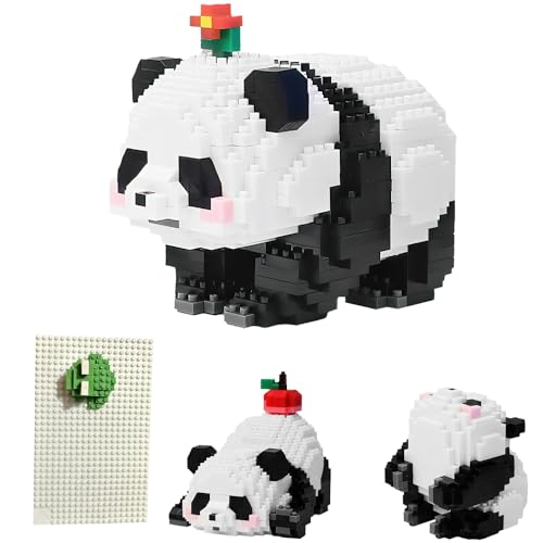 YANGUN Micro Bloques de Construcción 3 en 1, 983 Piezas Panda Lindos Animales de Construcción, Mini Bloques de Construcción de Animales, Panda Mini Building Blocks