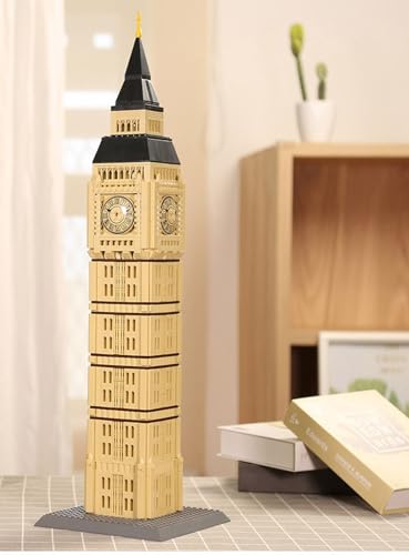 YAXRO Juego De Bloques De Construcción del Mundialmente Famoso Big Ben,1666 Piezas Juego De Bloques De Construcción Modelo De Arquitectura De La Torre Elizabeth De Londres,Regalo Navidad A