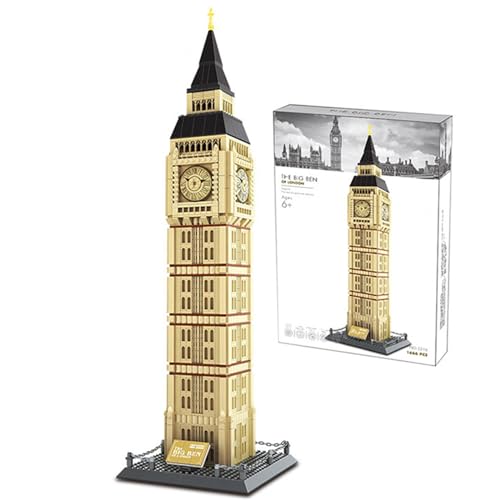 YAXRO Juego De Bloques De Construcción del Mundialmente Famoso Big Ben,1666 Piezas Juego De Bloques De Construcción Modelo De Arquitectura De La Torre Elizabeth De Londres,Regalo Navidad A