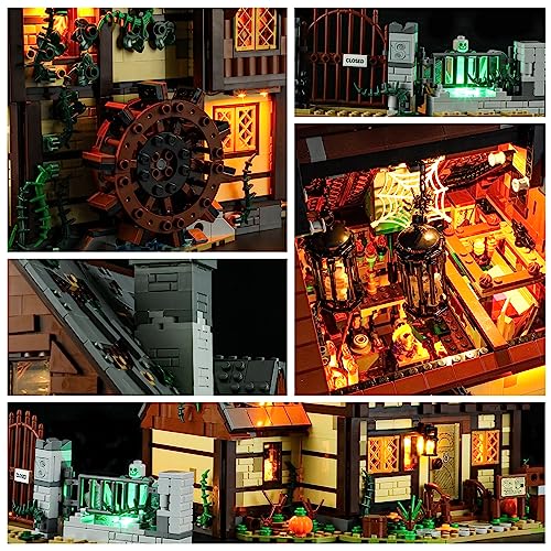 YEABRICKS Kit de Luces LED para Lego-21341 Ideas Disney El Retorno de Las Brujas: Cabaña de Las Hermanas Sanderson Modelo de Bloques de Construcción (Juego de Lego NO Incluido)