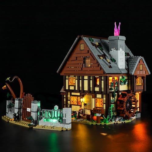 YEABRICKS Kit de Luces LED para Lego-21341 Ideas Disney El Retorno de Las Brujas: Cabaña de Las Hermanas Sanderson Modelo de Bloques de Construcción (Juego de Lego NO Incluido)