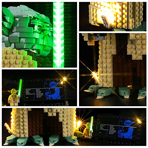 YEABRICKS Kit de Luces LED para Lego-75255 Star Wars Yoda Modelo de Bloques de Construcción (Juego de Lego NO Incluido)