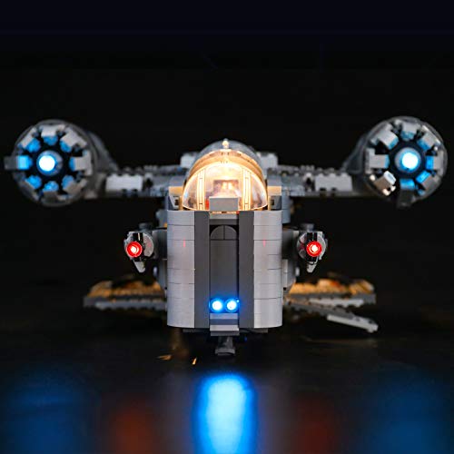 YEABRICKS Kit de Luces LED para Lego-75292 Star Wars The Mandalorian Bounty Hunter Transport Modelo de Bloques de Construcción (Juego de Lego NO Incluido)