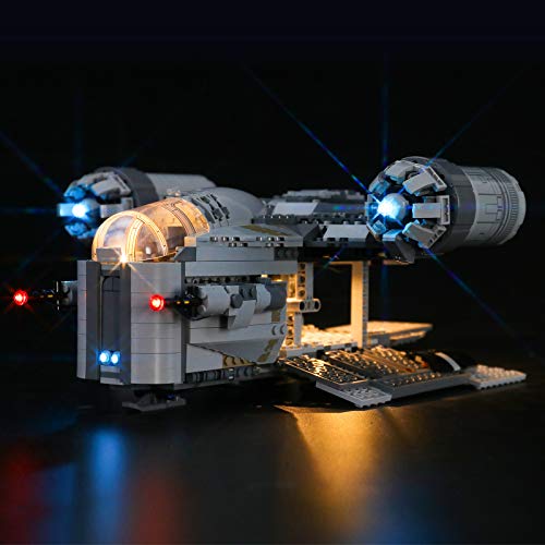 YEABRICKS Kit de Luces LED para Lego-75292 Star Wars The Mandalorian Bounty Hunter Transport Modelo de Bloques de Construcción (Juego de Lego NO Incluido)