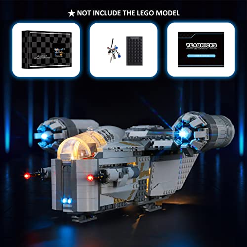 YEABRICKS Kit de Luces LED para Lego-75292 Star Wars The Mandalorian Bounty Hunter Transport Modelo de Bloques de Construcción (Juego de Lego NO Incluido)