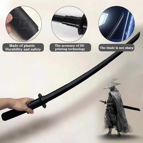 YISKY Juguete Katana telescópico, Juguete Modelo de Espada samurái retráctil, Espada retráctil de Gravedad de impresión 3D, Espada retráctil de Juguete Impresa en 3D, Katana telescópica de plástico