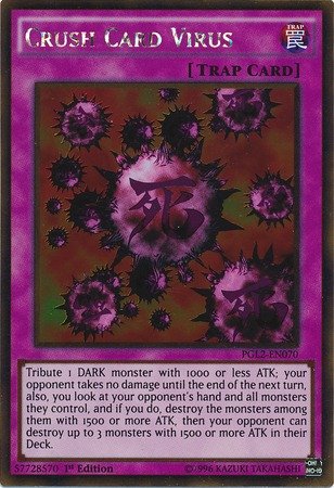 Yu-Gi-Oh! - Crush Card Virus (PGL2-EN070) - Premium Gold: Return of the Bling - 1st Edition - Gold Rare by Yu-Gi-Oh!