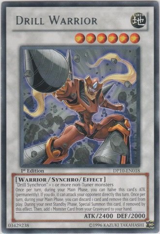 Yu-Gi-Oh! - Drill Warrior (DP10-EN018) - Duelist Pack 10: Yusei Fudo 3 - 1st Edition - Rare by Yu-Gi-Oh!